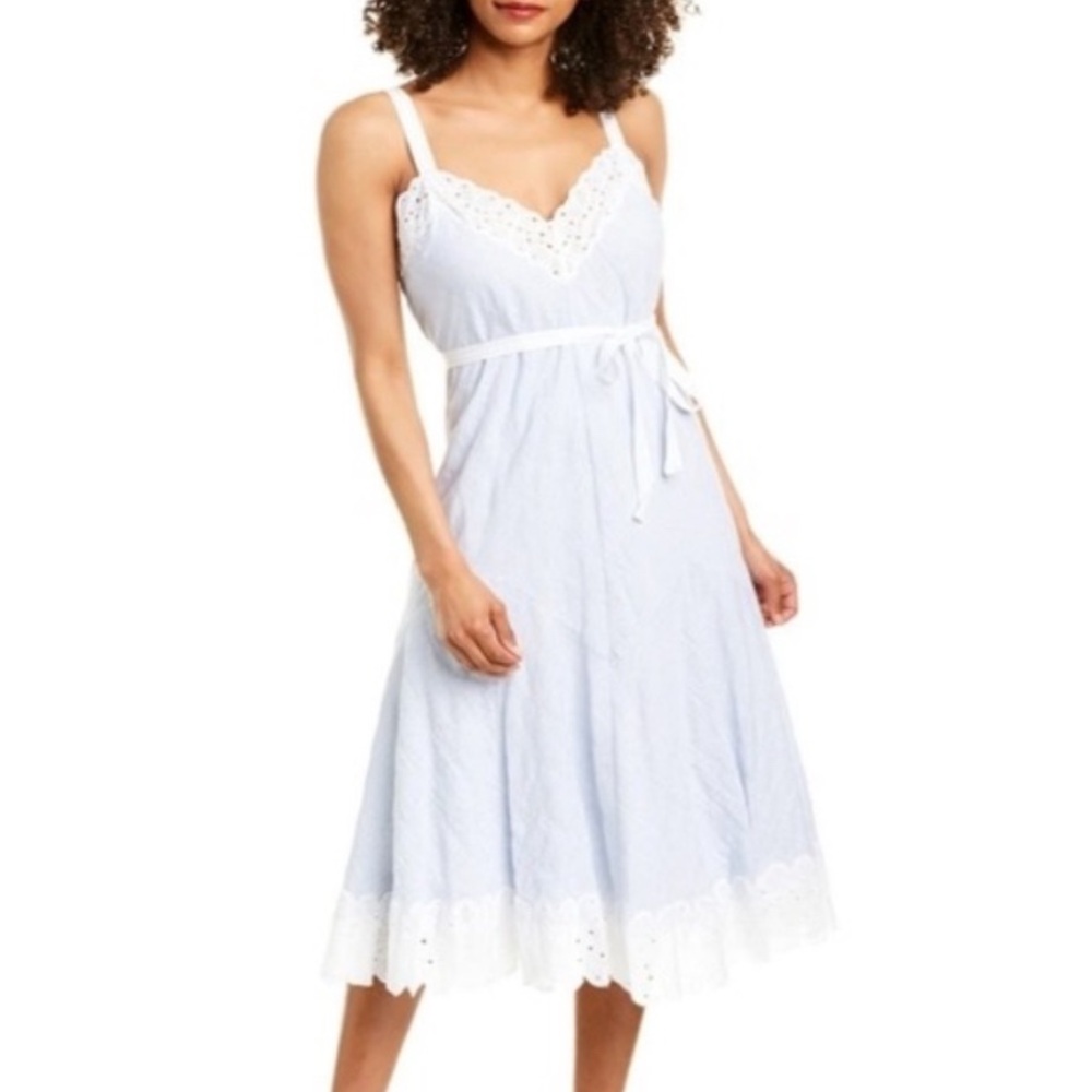 Rebecca Taylor Midi Dress with White Lace